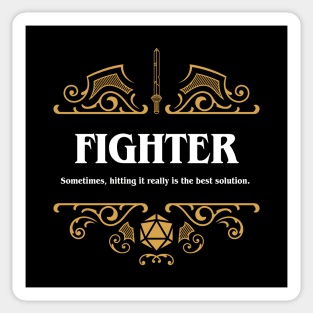 Fighter Class Tabletop RPG Gaming Sticker